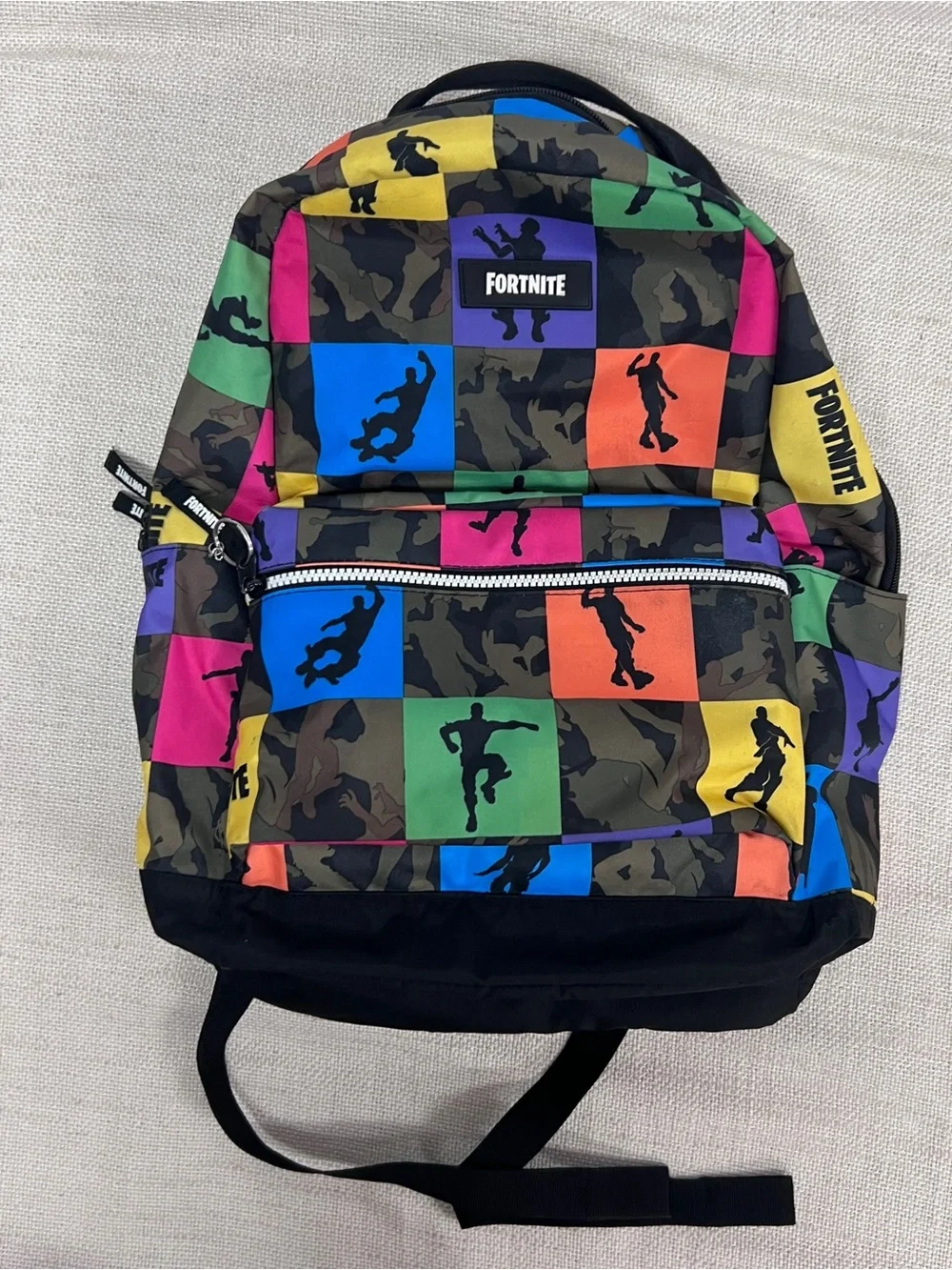 Fortnite Kids Multicolor Camo Dance Silhouette Backpack